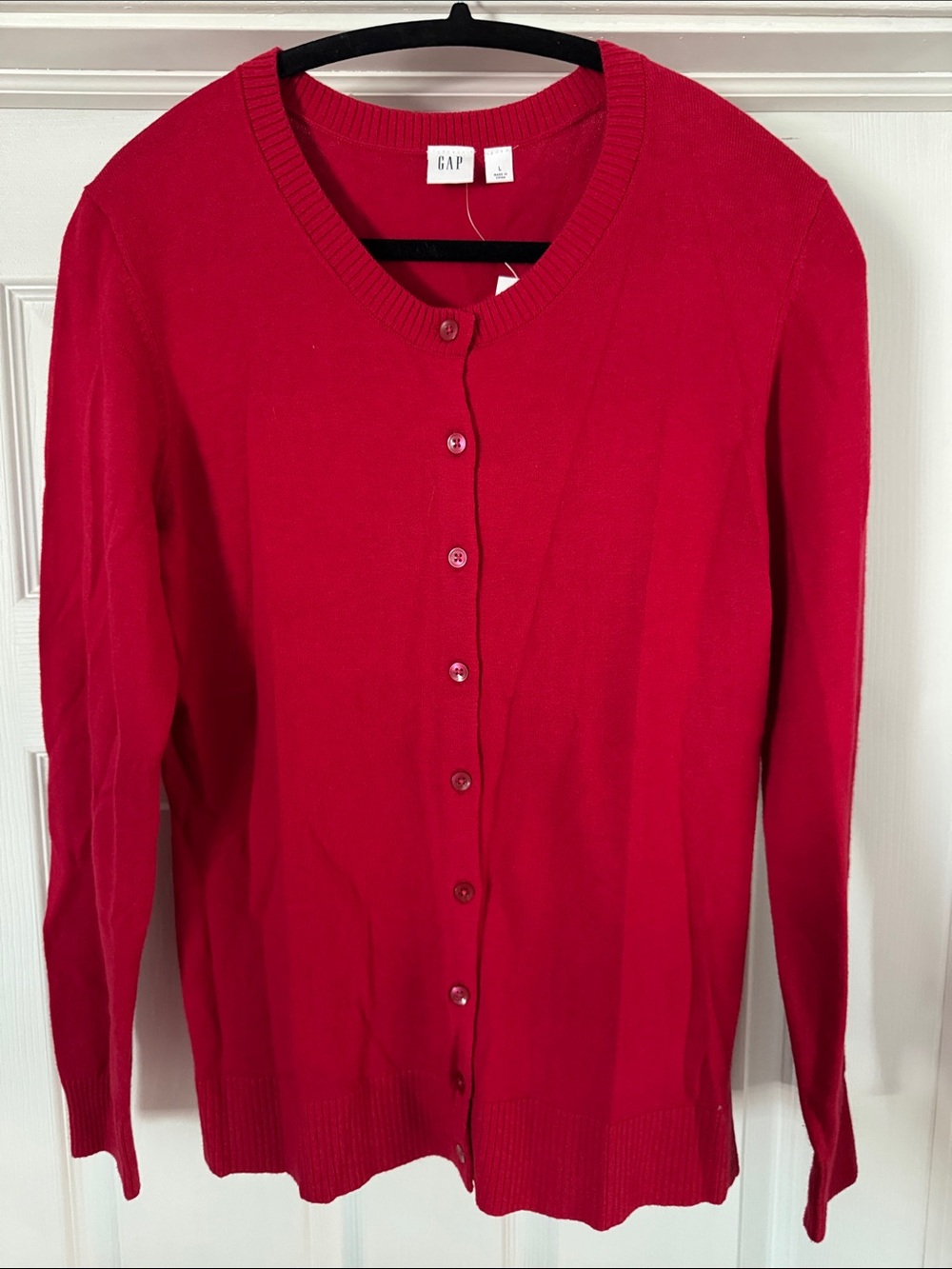 GAP Women’s Bright Red Button-Up Cardigan